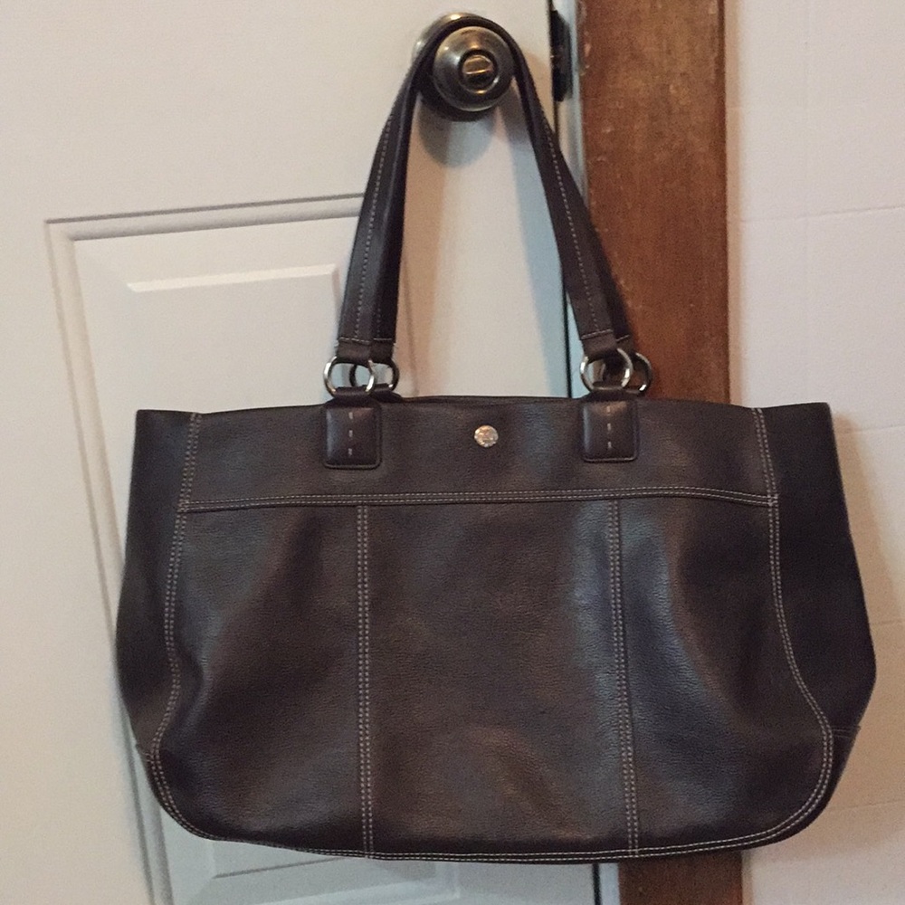 Liz Claiborne Large Vinyl Leather look Tote